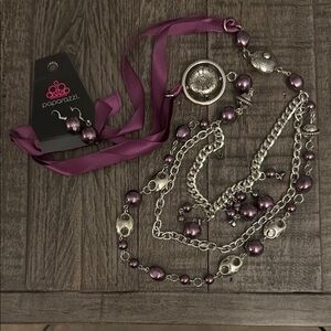 Paparazzi Purple and Silver Necklace